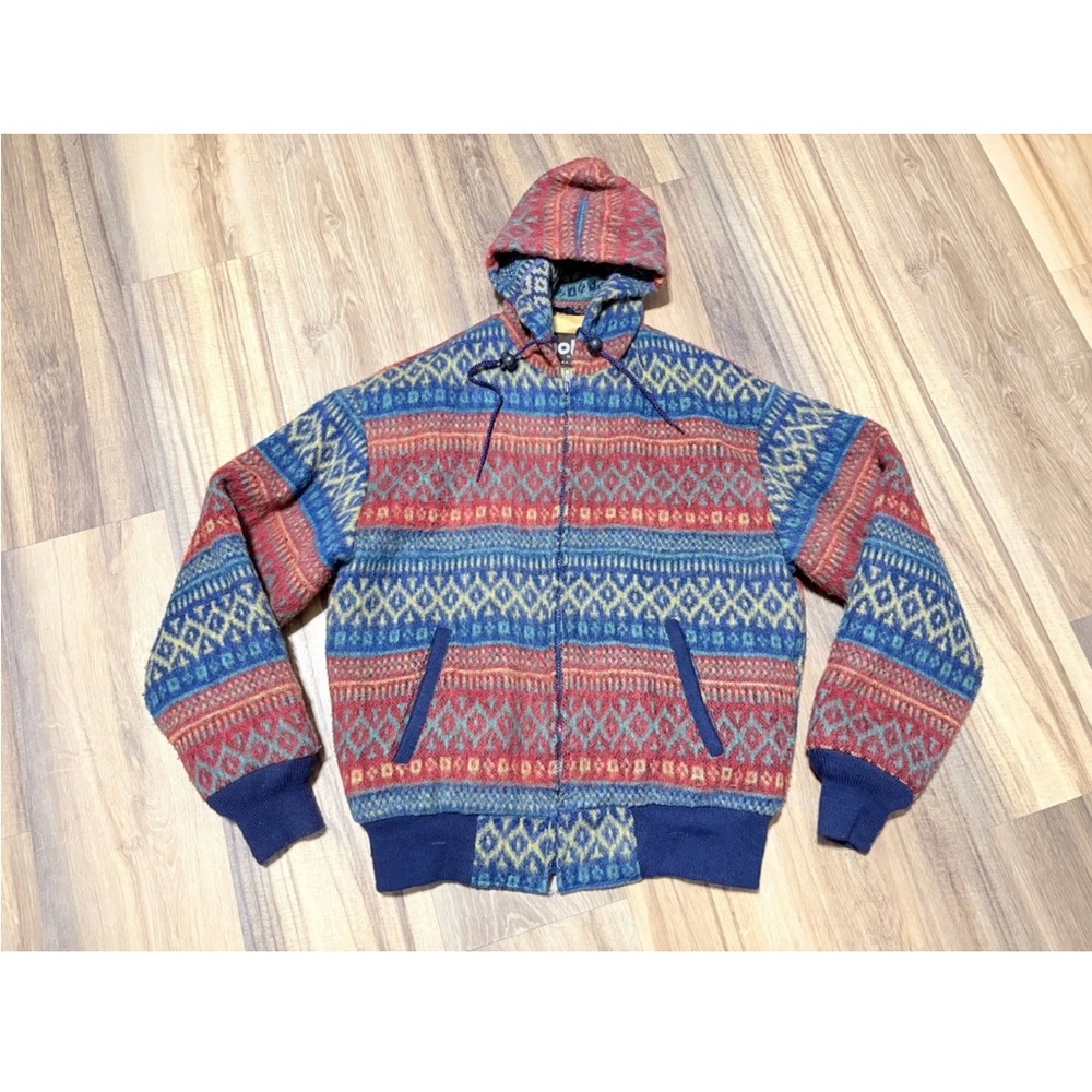 Rare Vintage Schott NYC Wool Blanket Bomber Jacket Men’s 38 Classic Colorful